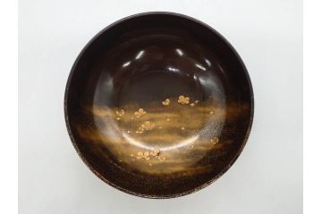 明治期　上手物　高蒔絵　金梨地　梅竹　眩い煌めきに見惚れる煮物椀10客セット(笹、漆器、和食器、木製椀、汁椀、吸物椀、お椀、共箱付き)(R-079680)