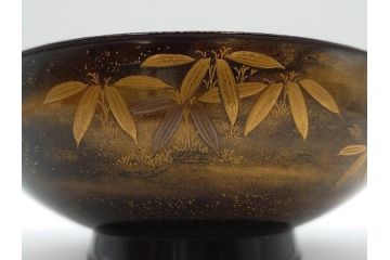明治期　上手物　高蒔絵　金梨地　梅竹　眩い煌めきに見惚れる煮物椀10客セット(笹、漆器、和食器、木製椀、汁椀、吸物椀、お椀、共箱付き)(R-079680)