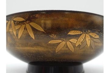 明治期　上手物　高蒔絵　金梨地　梅竹　眩い煌めきに見惚れる煮物椀10客セット(笹、漆器、和食器、木製椀、汁椀、吸物椀、お椀、共箱付き)(R-079680)