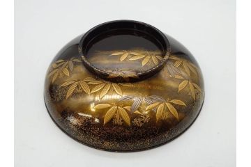 明治期　上手物　高蒔絵　金梨地　梅竹　眩い煌めきに見惚れる煮物椀10客セット(笹、漆器、和食器、木製椀、汁椀、吸物椀、お椀、共箱付き)(R-079680)