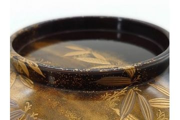 明治期　上手物　高蒔絵　金梨地　梅竹　眩い煌めきに見惚れる煮物椀10客セット(笹、漆器、和食器、木製椀、汁椀、吸物椀、お椀、共箱付き)(R-079680)