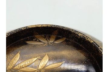 明治期　上手物　高蒔絵　金梨地　梅竹　眩い煌めきに見惚れる煮物椀10客セット(笹、漆器、和食器、木製椀、汁椀、吸物椀、お椀、共箱付き)(R-079680)