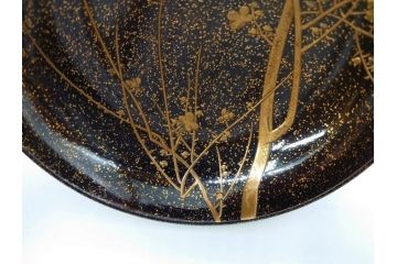 明治期　上手物　高蒔絵　金梨地　梅竹　眩い煌めきに見惚れる煮物椀10客セット(笹、漆器、和食器、木製椀、汁椀、吸物椀、お椀、共箱付き)(R-079680)