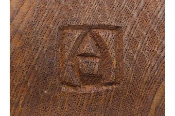 時代物　欅(ケヤキ)　一枚板　くりぬき　柔らかな曲線が魅力のお盆(木製、トレイ、トレー)(R-079682)
