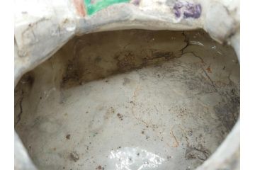 明治期　時代物　清水六兵衛　京焼　在銘作家物　犬の微笑ましい表情に心が癒される香炉(イヌ、仏具、茶道具、裏印、外箱付き)(R-079683)