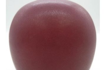 陶雅堂　辰砂　趣ある深紅色が目を引く壷(小森忍、中国、大連、壺、つぼ、花器、花入、花生、共箱付き、裏印、中国美術)(R-079684)