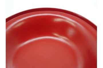 明治期　朱塗　木製椀　食卓を明るく彩る煮物椀10客セット(漆器、和食器、汁椀、蓋付き、吸物椀、お椀、共箱付き)(R-079687)