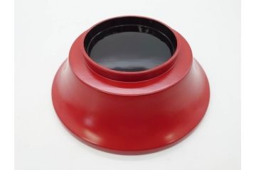 明治期　朱塗　木製椀　食卓を明るく彩る煮物椀10客セット(漆器、和食器、汁椀、蓋付き、吸物椀、お椀、共箱付き)(R-079687)