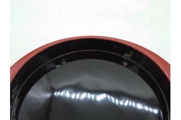 明治期　朱塗　木製椀　食卓を明るく彩る煮物椀10客セット(漆器、和食器、汁椀、蓋付き、吸物椀、お椀、共箱付き)(R-079687)