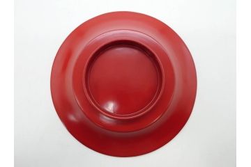 明治期　朱塗　木製椀　食卓を明るく彩る煮物椀10客セット(漆器、和食器、汁椀、蓋付き、吸物椀、お椀、共箱付き)(R-079687)