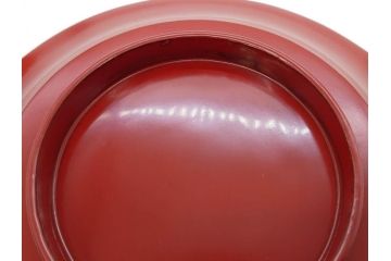明治期　朱塗　木製椀　食卓を明るく彩る煮物椀10客セット(漆器、和食器、汁椀、蓋付き、吸物椀、お椀、共箱付き)(R-079687)