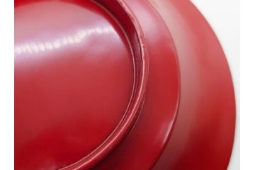 明治期　朱塗　木製椀　食卓を明るく彩る煮物椀10客セット(漆器、和食器、汁椀、蓋付き、吸物椀、お椀、共箱付き)(R-079687)