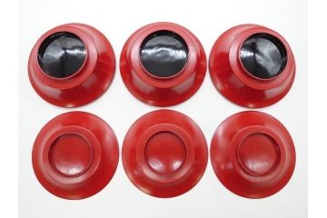明治期　朱塗　木製椀　食卓を明るく彩る煮物椀10客セット(漆器、和食器、汁椀、蓋付き、吸物椀、お椀、共箱付き)(R-079687)
