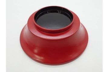 明治期　朱塗　木製椀　艶やかな漆が美しい煮物椀10客セット(漆器、和食器、汁椀、蓋付き、吸物椀、お椀、共箱付き)(R-079688)