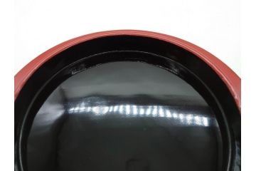 明治期　朱塗　木製椀　艶やかな漆が美しい煮物椀10客セット(漆器、和食器、汁椀、蓋付き、吸物椀、お椀、共箱付き)(R-079688)