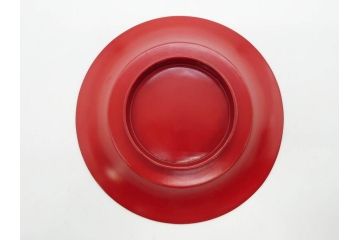 明治期　朱塗　木製椀　艶やかな漆が美しい煮物椀10客セット(漆器、和食器、汁椀、蓋付き、吸物椀、お椀、共箱付き)(R-079688)
