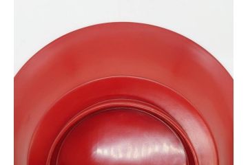 明治期　朱塗　木製椀　艶やかな漆が美しい煮物椀10客セット(漆器、和食器、汁椀、蓋付き、吸物椀、お椀、共箱付き)(R-079688)