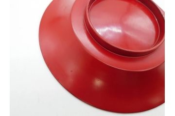 明治期　朱塗　木製椀　艶やかな漆が美しい煮物椀10客セット(漆器、和食器、汁椀、蓋付き、吸物椀、お椀、共箱付き)(R-079688)