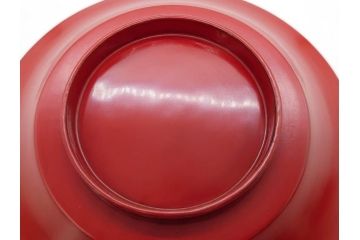 明治期　朱塗　木製椀　艶やかな漆が美しい煮物椀10客セット(漆器、和食器、汁椀、蓋付き、吸物椀、お椀、共箱付き)(R-079688)