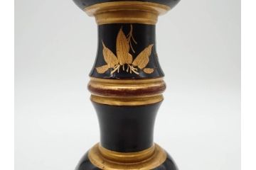 時代物　雅な花のデザインが美しい小鼓(菊、梅、花、金蒔絵、漆、つづみ、鼓胴、革一組2枚、調緒、横調べ、縦調べ、小締、和楽器、打楽器、雅楽、能楽)(R-079689)