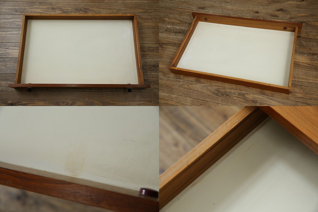 イタリアビンテージ　チーク材　Lloyd's Antiques(ロイズ・アンティークス)取り扱い　収納付き　おしゃれなモダンデザインのデスク　(R-079699)