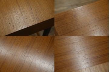 イタリアビンテージ　チーク材　Lloyd's Antiques(ロイズ・アンティークス)取り扱い　収納付き　おしゃれなモダンデザインのデスク　(R-079699)