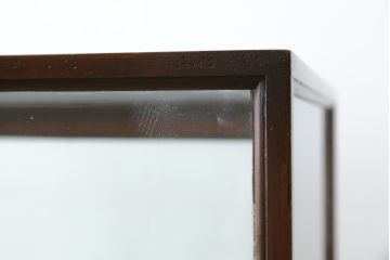 イギリスアンティーク　希少!!　マホガニー材　時計店の引き出し付き卓上ガラスケース(ショーケース、Gケース、ディスプレイケース、コレクションケース、飾り棚、陳列棚、店舗什器、英国)(R-079701)