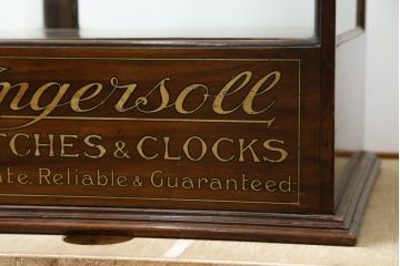 イギリスアンティーク　希少!!　マホガニー材　時計店の引き出し付き卓上ガラスケース(ショーケース、Gケース、ディスプレイケース、コレクションケース、飾り棚、陳列棚、店舗什器、英国)(R-079701)