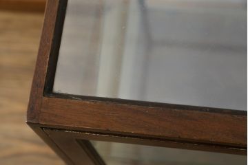 イギリスアンティーク　希少!!　マホガニー材　時計店の引き出し付き卓上ガラスケース(ショーケース、Gケース、ディスプレイケース、コレクションケース、飾り棚、陳列棚、店舗什器、英国)(R-079701)