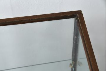 イギリスアンティーク　希少!!　マホガニー材　時計店の引き出し付き卓上ガラスケース(ショーケース、Gケース、ディスプレイケース、コレクションケース、飾り棚、陳列棚、店舗什器、英国)(R-079701)