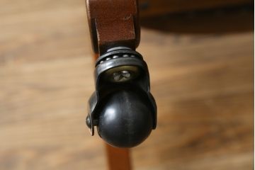 中古　美品　DREXEL HERITAGE(ドレクセルヘリテイジ)　ESPERANTO(エスペラント)　美しい曲線を描く木製フレームが目を惹くキャスター付きチェア(サイドチェア、ダイニングチェア、ワークチェア、椅子、イス)(定価約20万円)(R-079705)