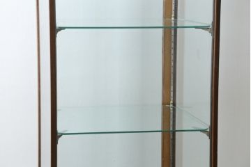 イギリスアンティーク　マホガニー材　エレガントな雰囲気漂う猫脚が魅力的なGケース(キャビネット、ガラスケース、コレクションケース、ディスプレイケース、ショーケース、飾り棚、陳列棚、店舗什器、英国)(R-079706)