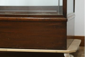イギリスアンティーク　マホガニー材　深みのある木色が上品でおしゃれなGケース(キャビネット、ガラスケース、コレクションケース、ディスプレイケース、ショーケース、飾り棚、陳列棚、店舗什器、英国)(R-079707)