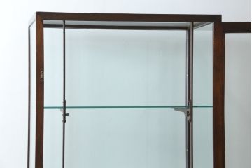 イギリスアンティーク　マホガニー材　深みのある木色が上品でおしゃれなGケース(キャビネット、ガラスケース、コレクションケース、ディスプレイケース、ショーケース、飾り棚、陳列棚、店舗什器、英国)(R-079707)