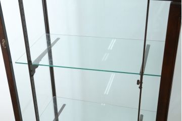 イギリスアンティーク　マホガニー材　深みのある木色が上品でおしゃれなGケース(キャビネット、ガラスケース、コレクションケース、ディスプレイケース、ショーケース、飾り棚、陳列棚、店舗什器、英国)(R-079707)