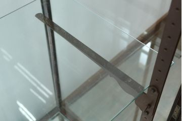 イギリスアンティーク　マホガニー材　深みのある木色が上品でおしゃれなGケース(キャビネット、ガラスケース、コレクションケース、ディスプレイケース、ショーケース、飾り棚、陳列棚、店舗什器、英国)(R-079707)