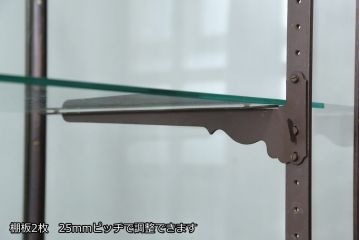 イギリスアンティーク　マホガニー材　深みのある木色が上品でおしゃれなGケース(キャビネット、ガラスケース、コレクションケース、ディスプレイケース、ショーケース、飾り棚、陳列棚、店舗什器、英国)(R-079707)