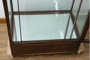 イギリスアンティーク　マホガニー材　深みのある木色が上品でおしゃれなGケース(キャビネット、ガラスケース、コレクションケース、ディスプレイケース、ショーケース、飾り棚、陳列棚、店舗什器、英国)(R-079707)