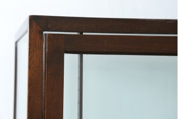 イギリスアンティーク　マホガニー材　深みのある木色が上品でおしゃれなGケース(キャビネット、ガラスケース、コレクションケース、ディスプレイケース、ショーケース、飾り棚、陳列棚、店舗什器、英国)(R-079707)
