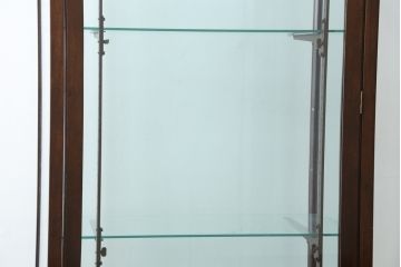イギリスアンティーク　マホガニー材　深みのある木色が上品でおしゃれなGケース(キャビネット、ガラスケース、コレクションケース、ディスプレイケース、ショーケース、飾り棚、陳列棚、店舗什器、英国)(R-079707)