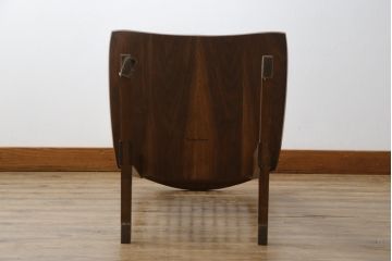 和製ビンテージ　美品　ジョージナカシマ　コノイドチェア(CONOID CHAIR)　CN101　スタイリッシュな佇まいのサイドチェア(ジョージ・ナカシマ、板座チェア、ダイニングチェア、椅子、イス、ヴィンテージ)(R-079711)