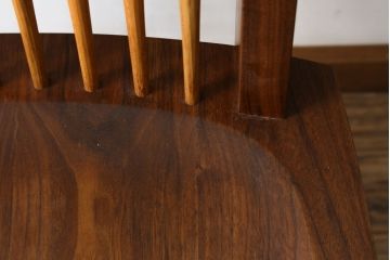和製ビンテージ　美品　ジョージナカシマ　コノイドチェア(CONOID CHAIR)　CN101　スタイリッシュな佇まいのサイドチェア(ジョージ・ナカシマ、板座チェア、ダイニングチェア、椅子、イス、ヴィンテージ)(R-079713)
