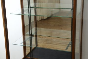 イギリスアンティーク　RUDDUCK　マホガニー材　大型!!　ミラーバック仕様で大切なコレクションを美しく見せるショーケース(ガラスケース、Gケース、陳列棚、飾り棚、コレクションケース、ディスプレイキャビネット、背面ミラー、店舗什器、英国)(R-079714)