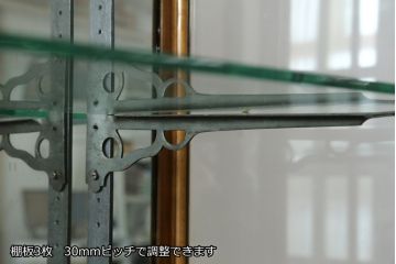 イギリスアンティーク　RUDDUCK　マホガニー材　大型!!　ミラーバック仕様で大切なコレクションを美しく見せるショーケース(ガラスケース、Gケース、陳列棚、飾り棚、コレクションケース、ディスプレイキャビネット、背面ミラー、店舗什器、英国)(R-079714)