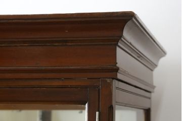 イギリスアンティーク　RUDDUCK　マホガニー材　大型!!　ミラーバック仕様で大切なコレクションを美しく見せるショーケース(ガラスケース、Gケース、陳列棚、飾り棚、コレクションケース、ディスプレイキャビネット、背面ミラー、店舗什器、英国)(R-079714)