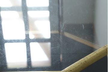 イギリスアンティーク　マホガニー材　おしゃれな真鍮フレームのオクタゴンガラスケース(ショーケース、Gケース、ディスプレイケース、コレクションケース、八角形、飾り棚、陳列棚、店舗什器、英国)(R-079717)