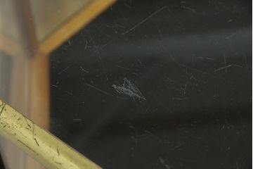 イギリスアンティーク　マホガニー材　おしゃれな真鍮フレームのオクタゴンガラスケース(ショーケース、Gケース、ディスプレイケース、コレクションケース、八角形、飾り棚、陳列棚、店舗什器、英国)(R-079717)