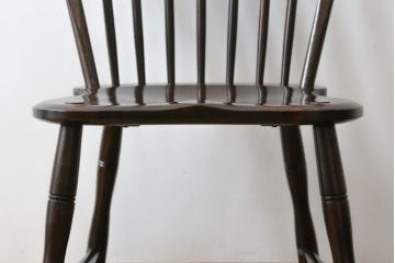 和製ビンテージ　松本民芸家具　シックな佇まいが魅力的な#72リーチ型チェア(ダイニングチェア、ウィンザーチェア、板座チェア、椅子、ウインザーチェア、ヴィンテージ)(R-079726)