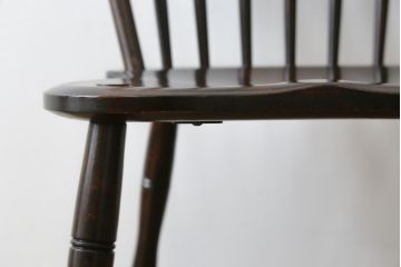和製ビンテージ　松本民芸家具　シックな佇まいが魅力的な#72リーチ型チェア(ダイニングチェア、ウィンザーチェア、板座チェア、椅子、ウインザーチェア、ヴィンテージ)(R-079726)