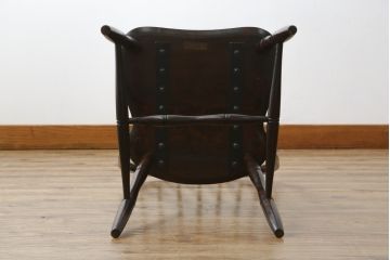 和製ビンテージ　松本民芸家具　シックな佇まいが魅力的な#72リーチ型チェア(ダイニングチェア、ウィンザーチェア、板座チェア、椅子、ウインザーチェア、ヴィンテージ)(R-079726)